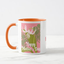Happy Mother Day Blumenrosa Liebe Tasse