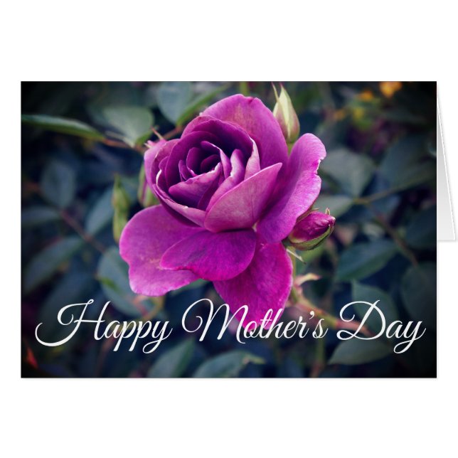 Happy Mother Day Burgundy Iceberg Rose #2 Karte (Vorderseite (Horizontal))