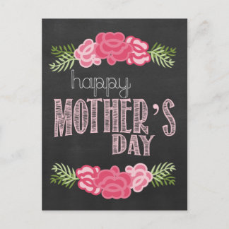 Happy Mother Day Chalkboard Design Postkarte
