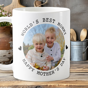 Happy Mother Day Custom 2 Foto Niedlich Mommy Kaffeetasse