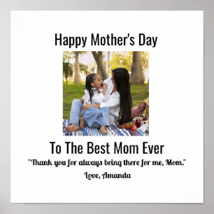 Happy Mother Day Custom Foto Poster