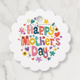 Happy Mother Day Floral Cool Stylish Lettering Geschenkanhänger