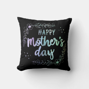 Happy Mother Day Floral Rainbow Colors Kissen
