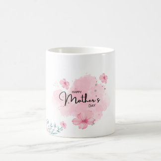 Happy Mother Day Floral Tasse Elegante Rosa Blume