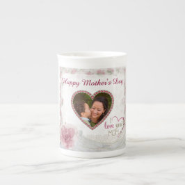 Happy Mother Day Heart Personalisiert Prozellantasse