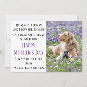 Happy Mother Day Hund Mama Anpassbare Karte