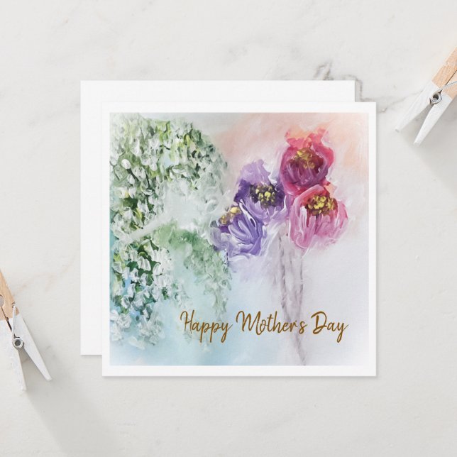 Happy Mother Day Karte (Vorderseite/Rückseite Beispiel)