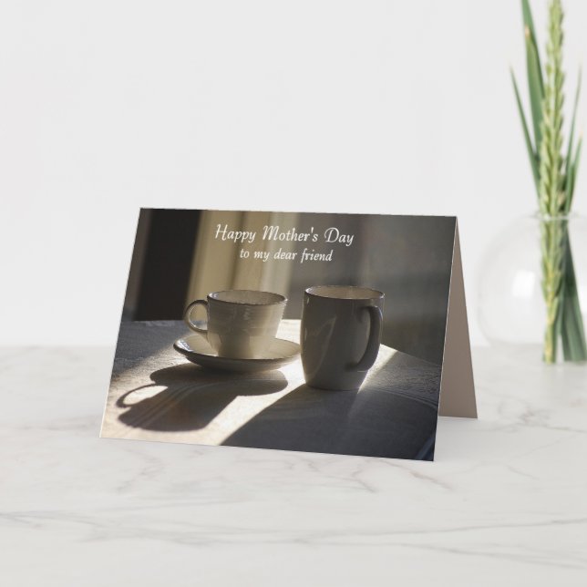 Happy Mother Day Lieber Freund Kaffee Cups Karte (Vorderseite)