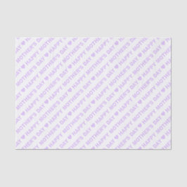 Happy Mother Day Lilac on White Tissue Paper Seidenpapier