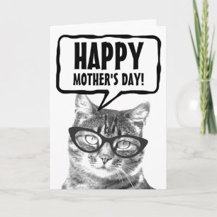 Happy Mother Day lustige Katze Custom Grußkarte Karte