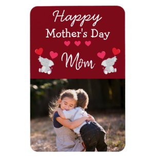 Happy Mother Day Mama Elephant Foto Magnet