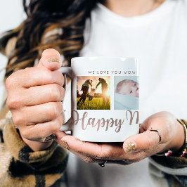Happy Mother Day Mama Imitate Rose Gold Foto Grid Tasse