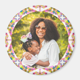 Happy Mother Day Mama Mommy Pink Green Gift Foto Magnet