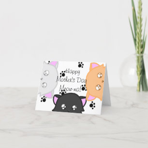 Happy Mother Day Meow-ma Card Feiertagskarte