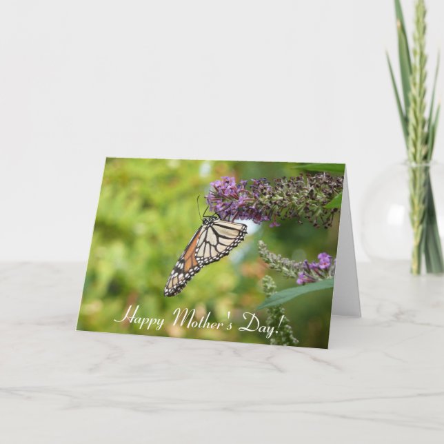 Happy Mother Day Monarch Butterfly Card Karte (Vorderseite)