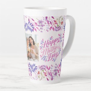 Happy Mother Day niedliche Aquarellfarben leuchten Milchtasse