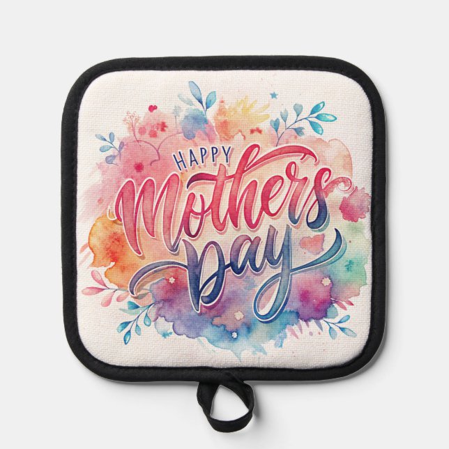 Happy Mother Day Pot Holder Topflappen (Vorderseite)