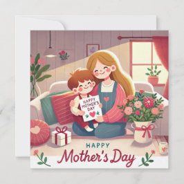Happy Mother Day Print Design Einladung