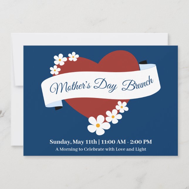 Happy Mother Day Red Heart Business Event Einladung (Vorderseite)
