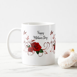 Happy Mother Day Rote Rose Tasse