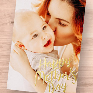 Happy Mother Day Simple Modern Custom Foto Folien Feiertagskarte