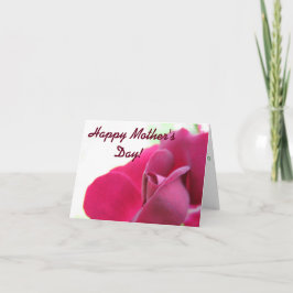 Happy Mother Day Soft Focus Pink Rose Karte