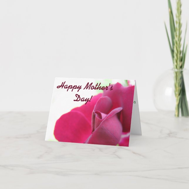 Happy Mother Day Soft Focus Pink Rose Karte (Vorderseite)