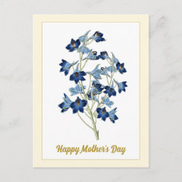 Happy Mother Day Vintag Blue Bells Blume Postkarte