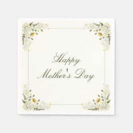 Happy Mother Day Vintag Wildblume Garden Party Serviette