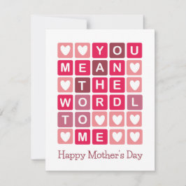 Happy Mother Day Wordle Card Einladung