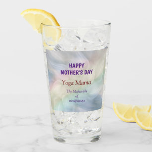 Happy Mother Day Yoga Mama Design Glas
