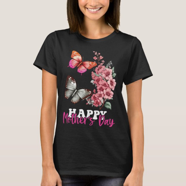 Happy Mother s Day 2023 Mothers Day Butterfly Mom  T-Shirt (Vorderseite)