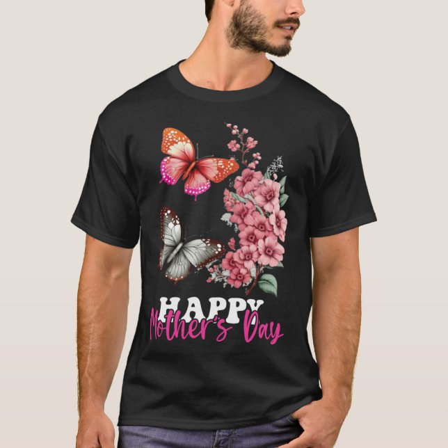 Happy Mother s Day 2023 Mothers Day Butterfly Mom  T-Shirt (Vorderseite)