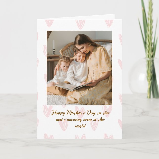 Happy Mother’s Day Custom Photo Greeting Card Karte (Vorderseite)