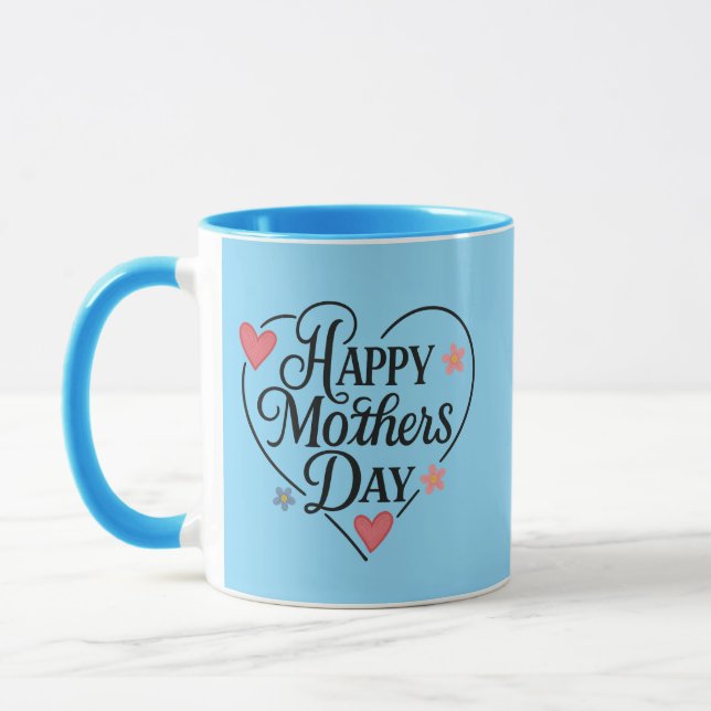 Happy Mother’s Day Floral Heart Mug – Thoughtful  Tasse (Links)