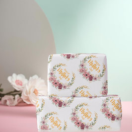 Happy Mother’s Day Floral Wrapping Paper Geschenkpapier
