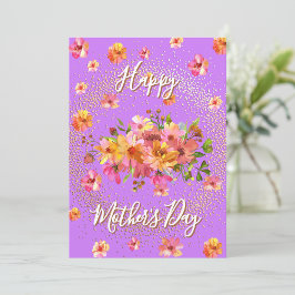 Happy Mother’s Day Spring Florals Holiday Card Feiertagskarte
