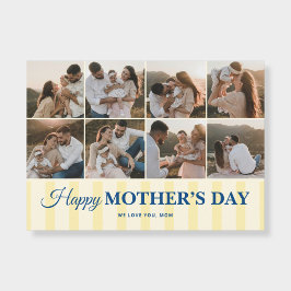 Happy Mothers Day 8 Photo Flat Greeting Card Karte