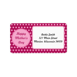 Happy Mother's Day Address Labels (Magenta & Pink) Adressaufkleber