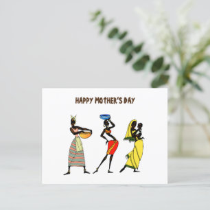 Happy Mother's Day African Art  Postkarte