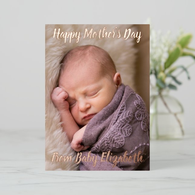 Happy Mother's Day Baby Ankündigung (Stehend vorne)