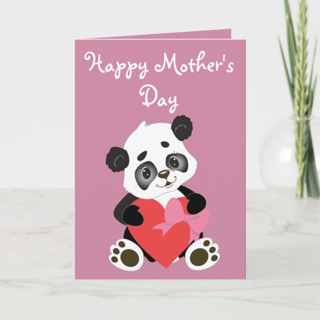 Happy Mother's Day Baby Panda Karte (Vorderseite)