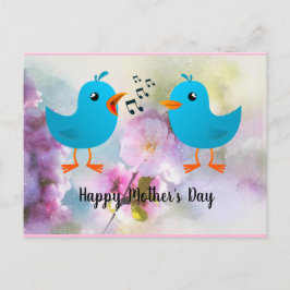 Happy Mother's Day Birds Singing for You Postcard Postkarte