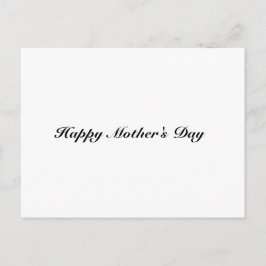 Happy Mother's Day Black Classic Drehbuch elegant Postkarte