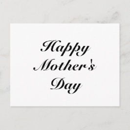 Happy Mother's Day Black Classic Skript Postkarte