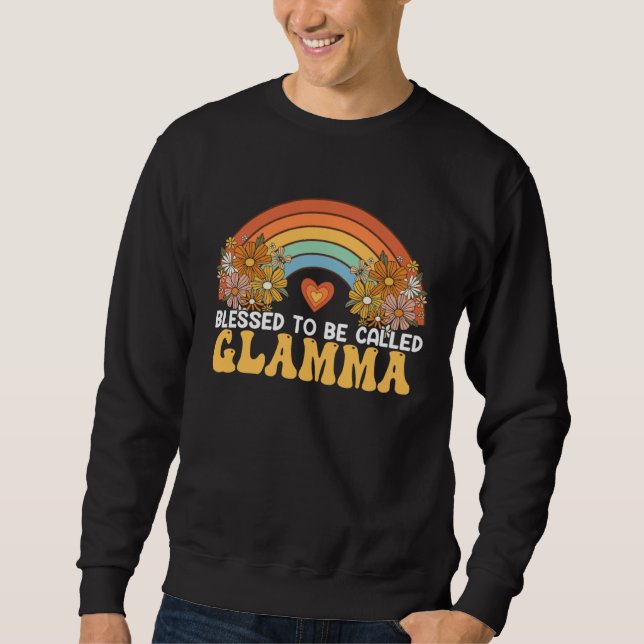 Happy Mothers Day Blessed To Be Called Glamma Rain Sweatshirt (Vorderseite)