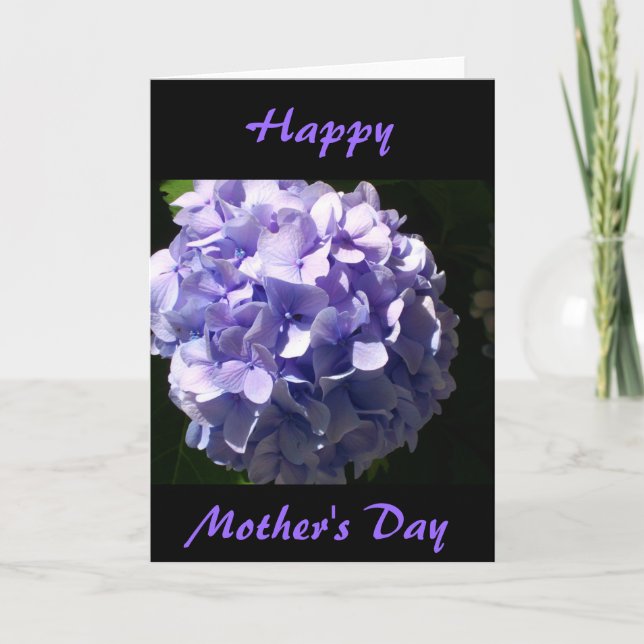 Happy Mother's Day - Blue Hydrangea Karte (Vorderseite)