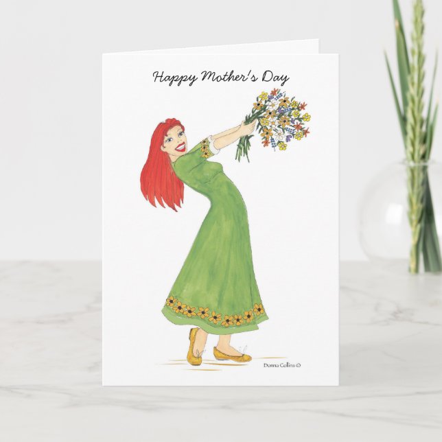 Happy Mother's Day Bouquet of Blume Card Karte (Vorderseite)