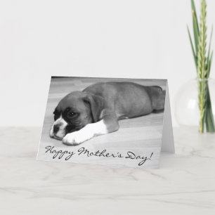 Happy Mother's Day Boxer Welpengrüßkarte Karte