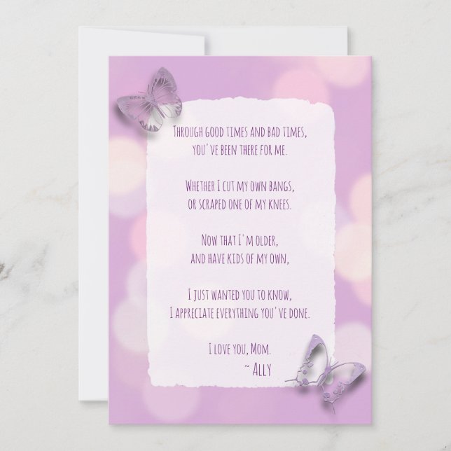 Happy Mother's Day Card (Vorderseite)